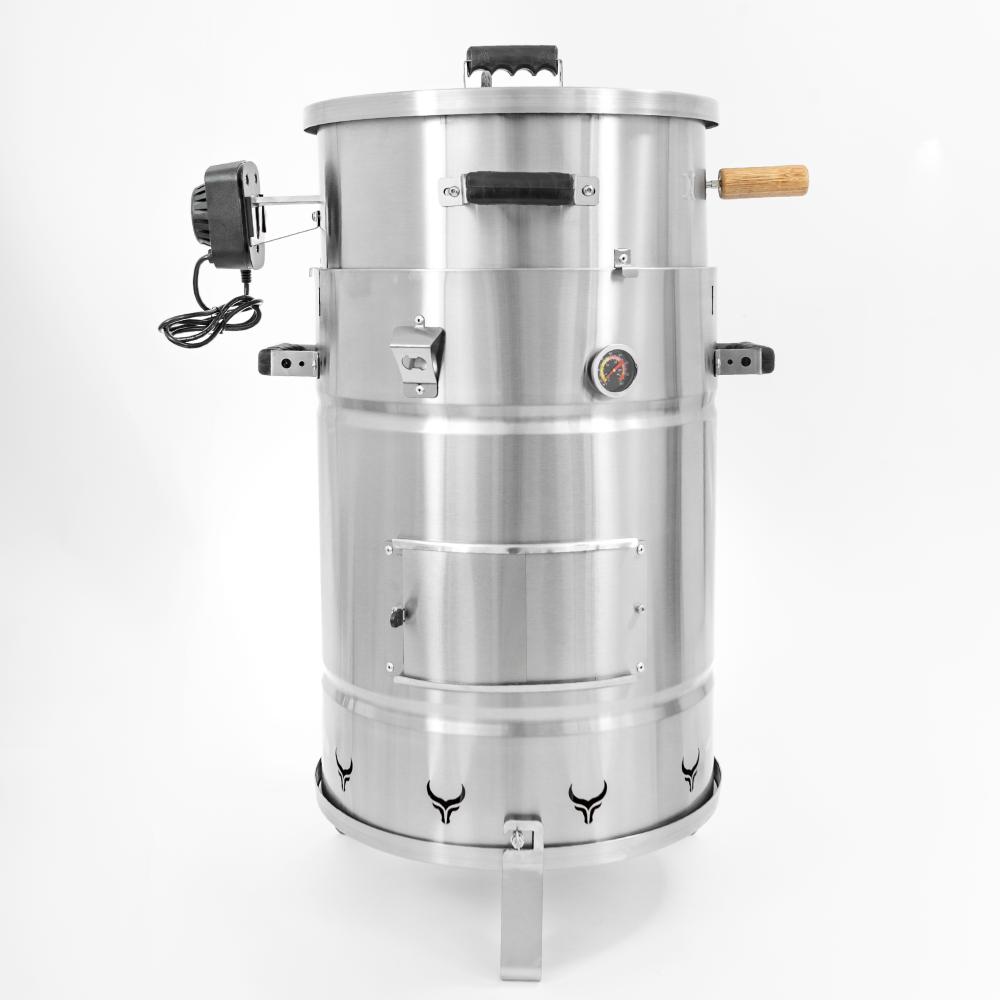 bufalo+rostizador combo búfalo de Barril ahumador premium con rostizador